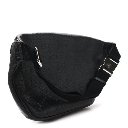 Gucci Calfskin GG Tennis Embossed Pocket Belt Bag Black 2 of 9