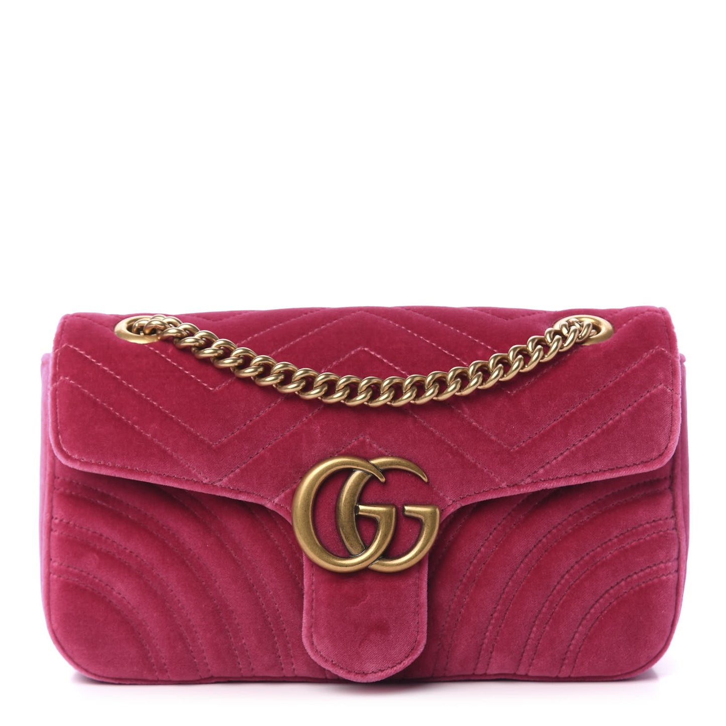 Velvet Matelasse Small GG Marmont Shoulder Bag Light Raspberry Rose