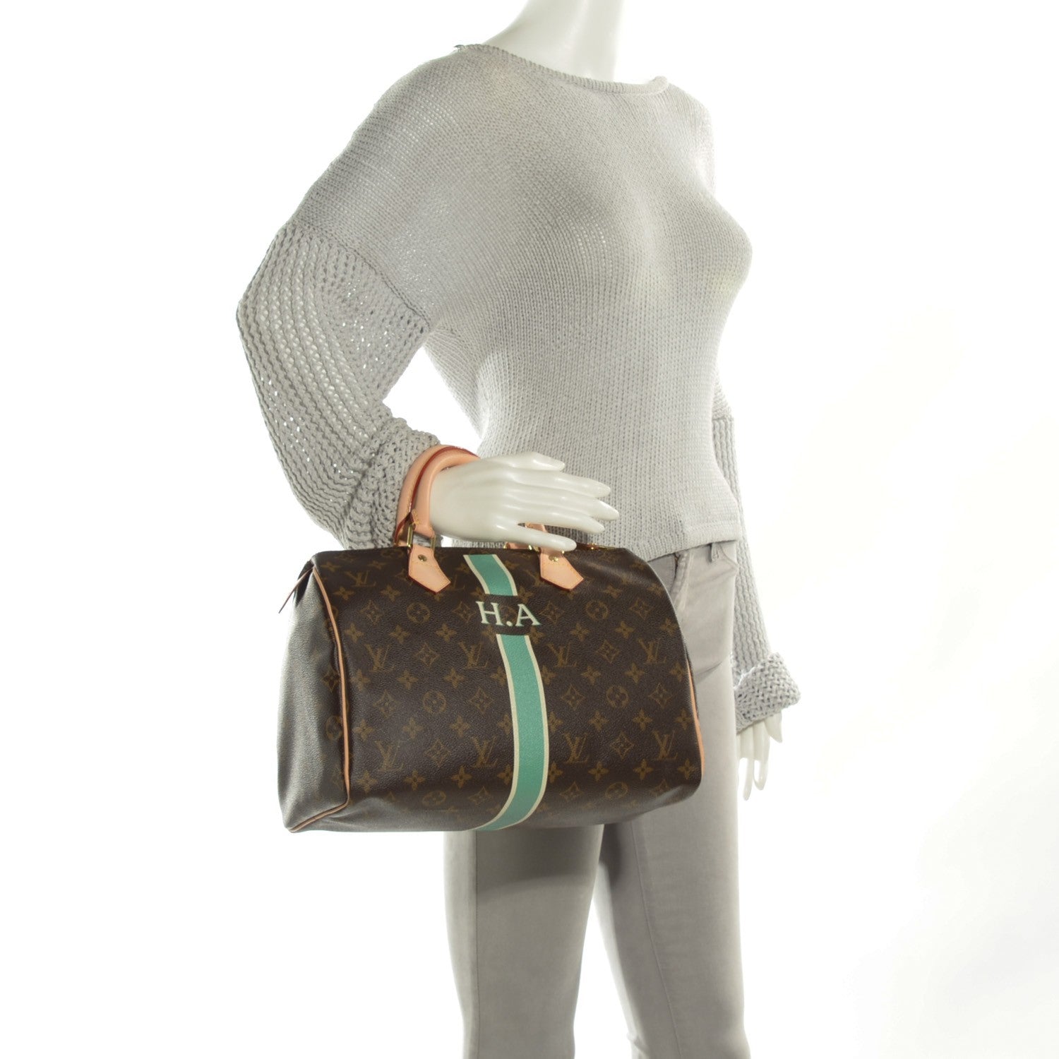 Louis Vuitton Monogram My LV Heritage Speedy 30 Blue Clair White 4 of 7