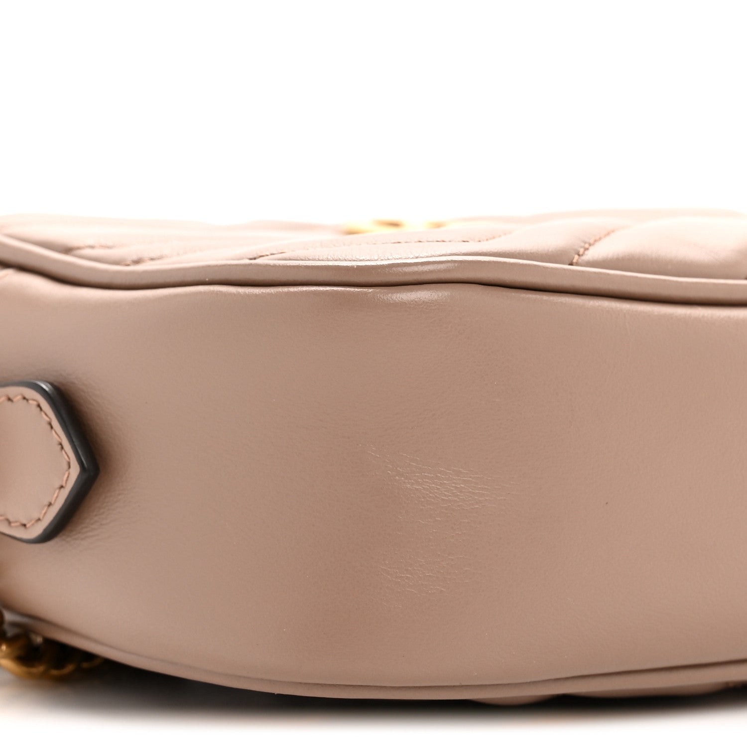 Gucci Calfskin Matelasse Mini GG Marmont Chain Shoulder Bag Porcelain Rose 9 of 12