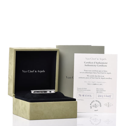 Van Cleef & Arpels 18K White Gold Perlee Signature Bangle Bracelet M 6 of 6