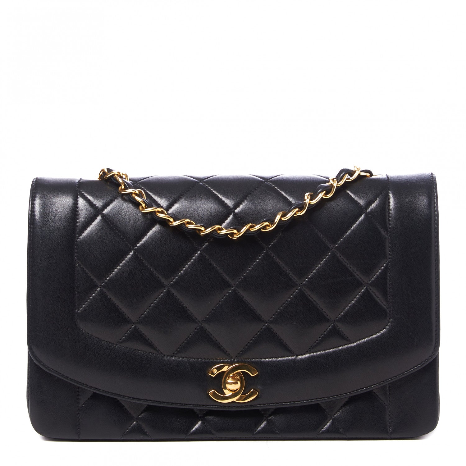 Chanel Lambskin Quilted Medium Single Flap Black 1 of 9