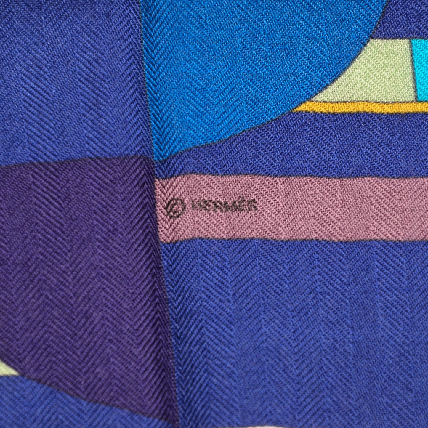 Cashmere Silk Rocabar Stole Violet Menthe Cobalt