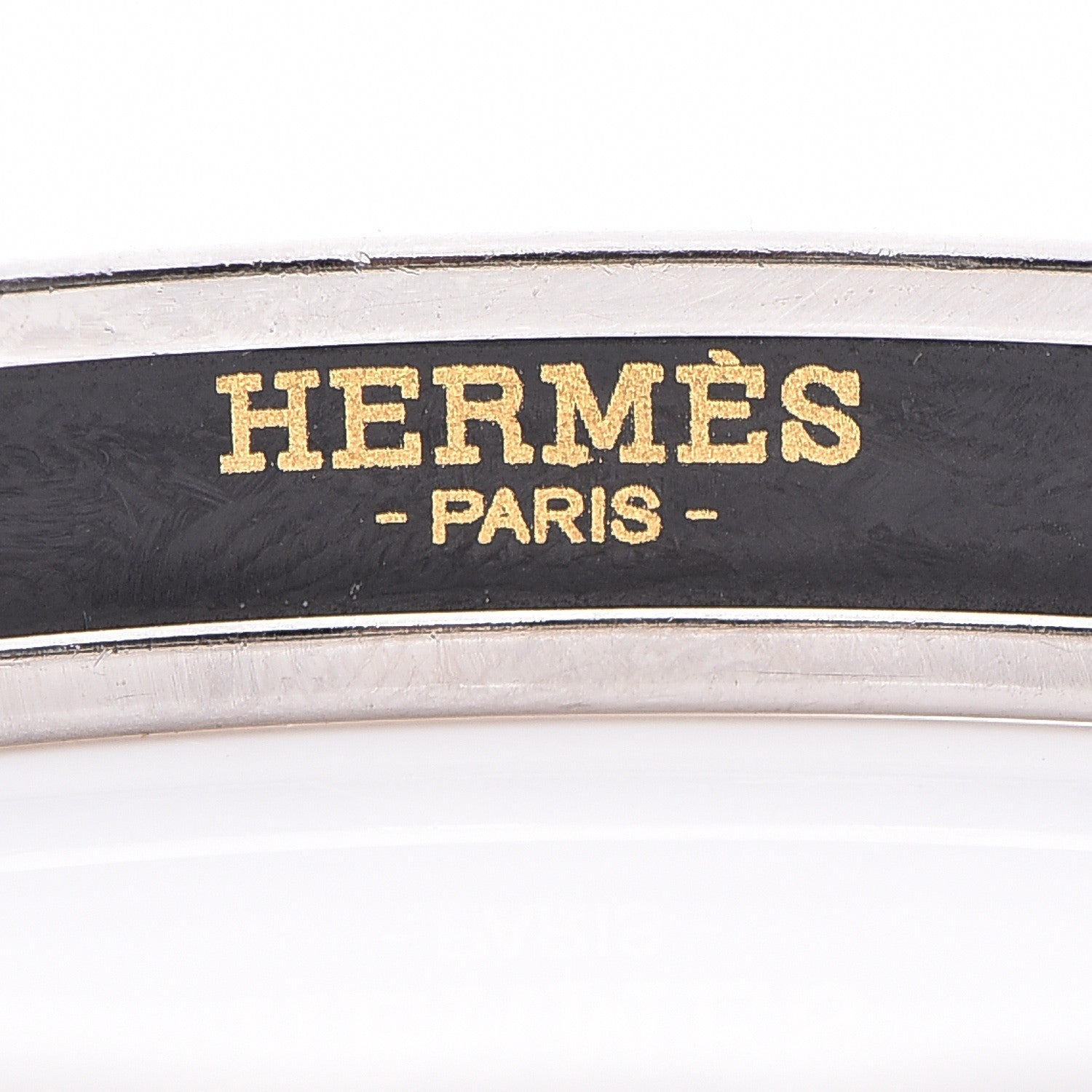 Hermes Enamel Printed Narrow Caleche Bracelet 62 Red 4 of 5