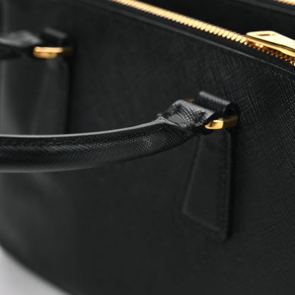 Prada Saffiano Lux Mini Galleria Double Zip Tote Black 11 of 12