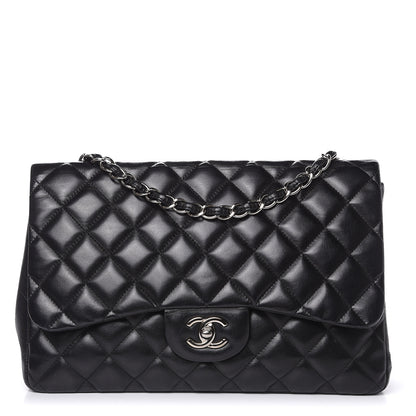 Chanel Lambskin Quilted Jumbo Single Flap Black 1 of 17