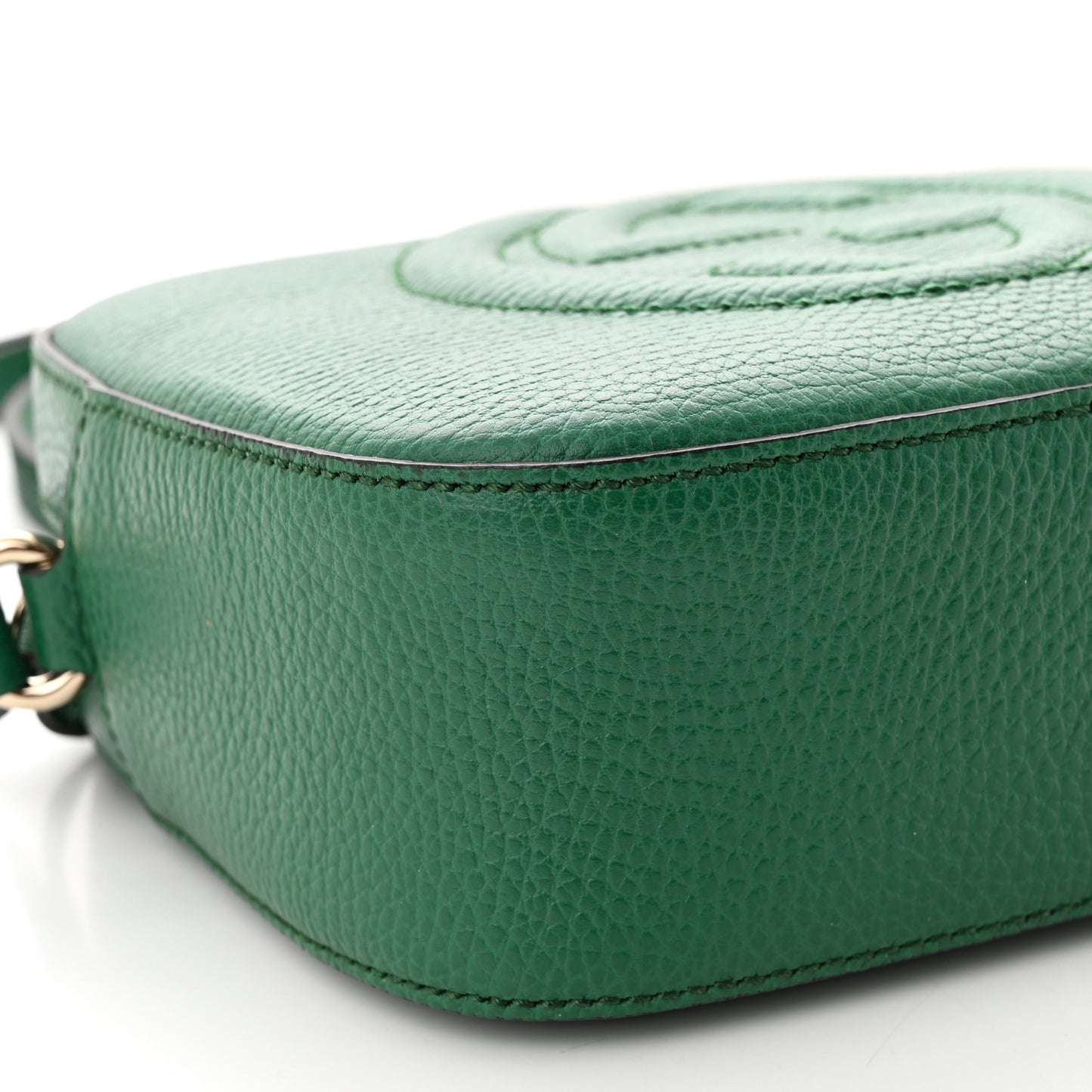 Pebbled Calfskin Small Soho Disco Bag Emerald Green