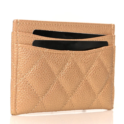 Chanel Metallic Caviar Quilted Card Holder Gold 3 of 9