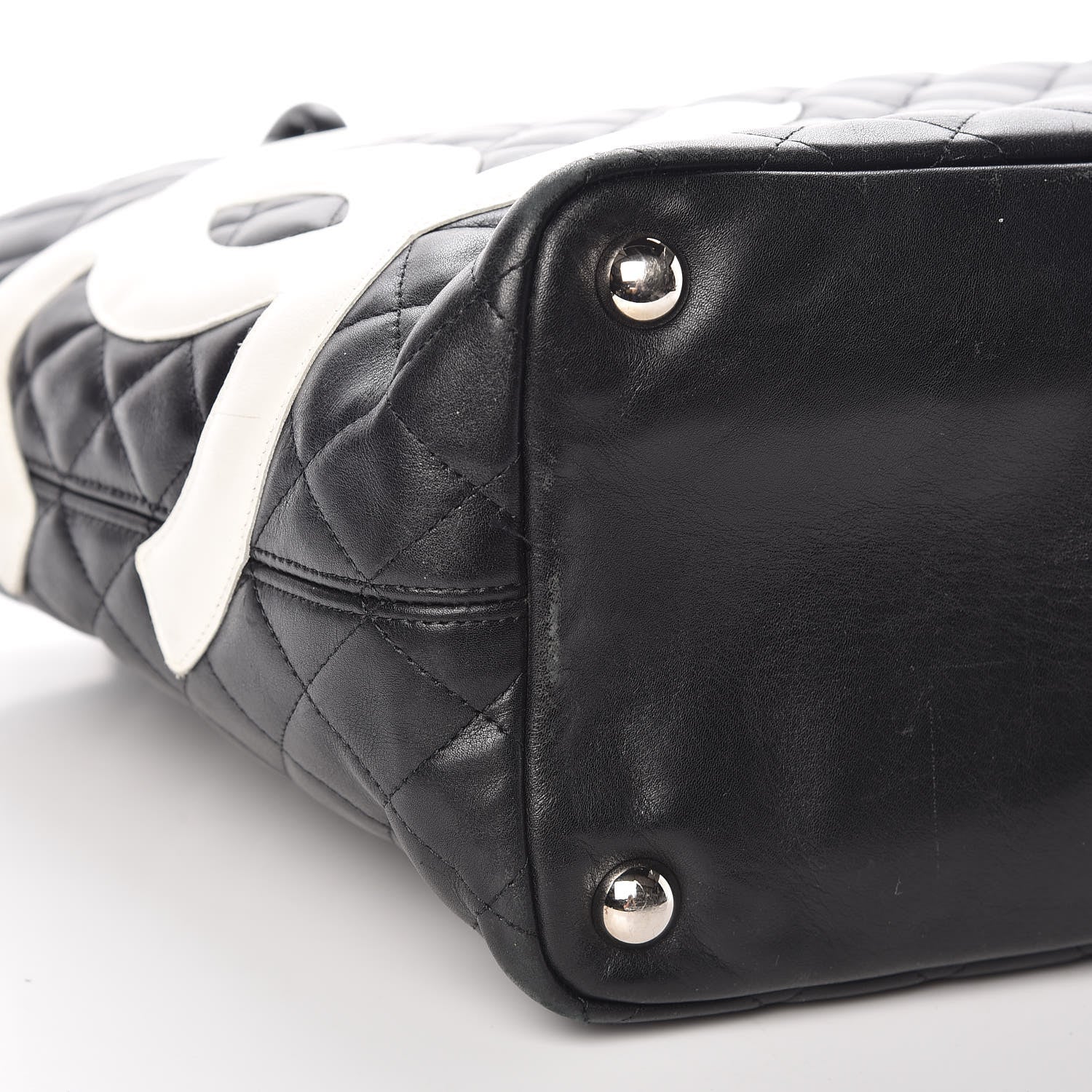 Chanel Calfskin Quilted Large Cambon Tote Black White 11 of 18
