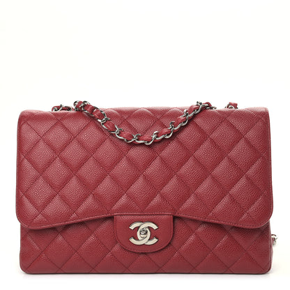 Chanel Caviar Quilted Jumbo Single Flap Red 1 of 9