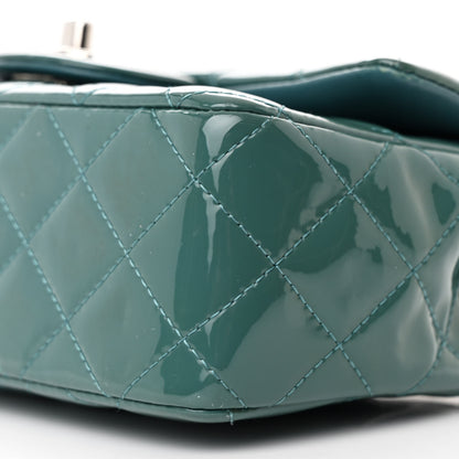 Chanel Patent Quilted Mini Rectangular Flap Turquoise 10 of 12