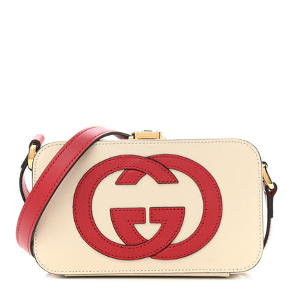 Gucci Vitello Eclipse Mini Interlocking G Shoulder Bag Mystic White Hibiscus Red 1 of 13