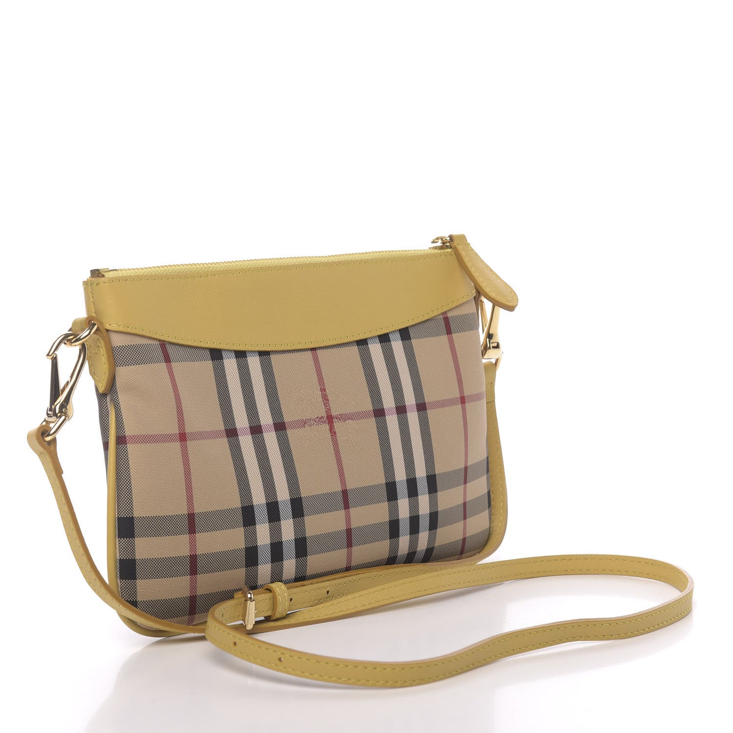 Horseferry Check Peyton Crossbody Clutch Bag Yellow