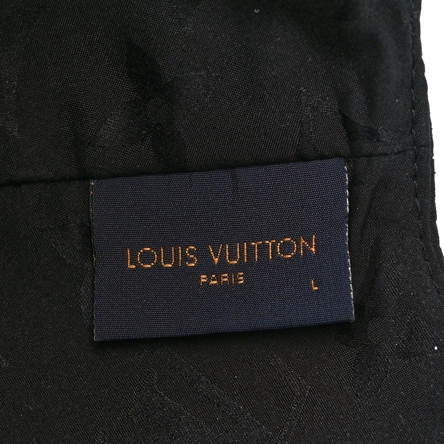 Polyester Silk Monogram LV Get Ready Cap L Black