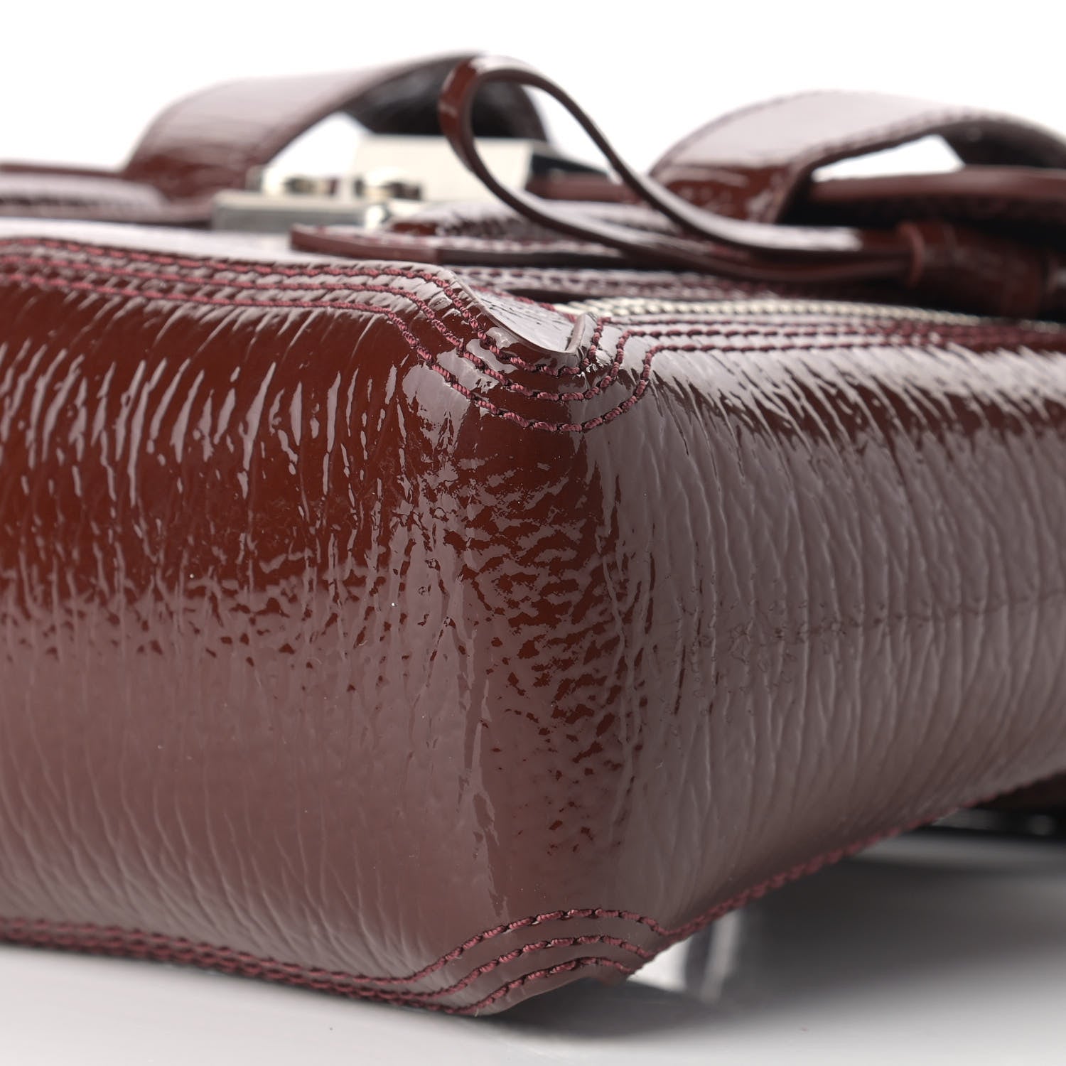 3.1 Phillip Lim Textured Patent Mini Pashli Satchel Burgundy 9 of 14