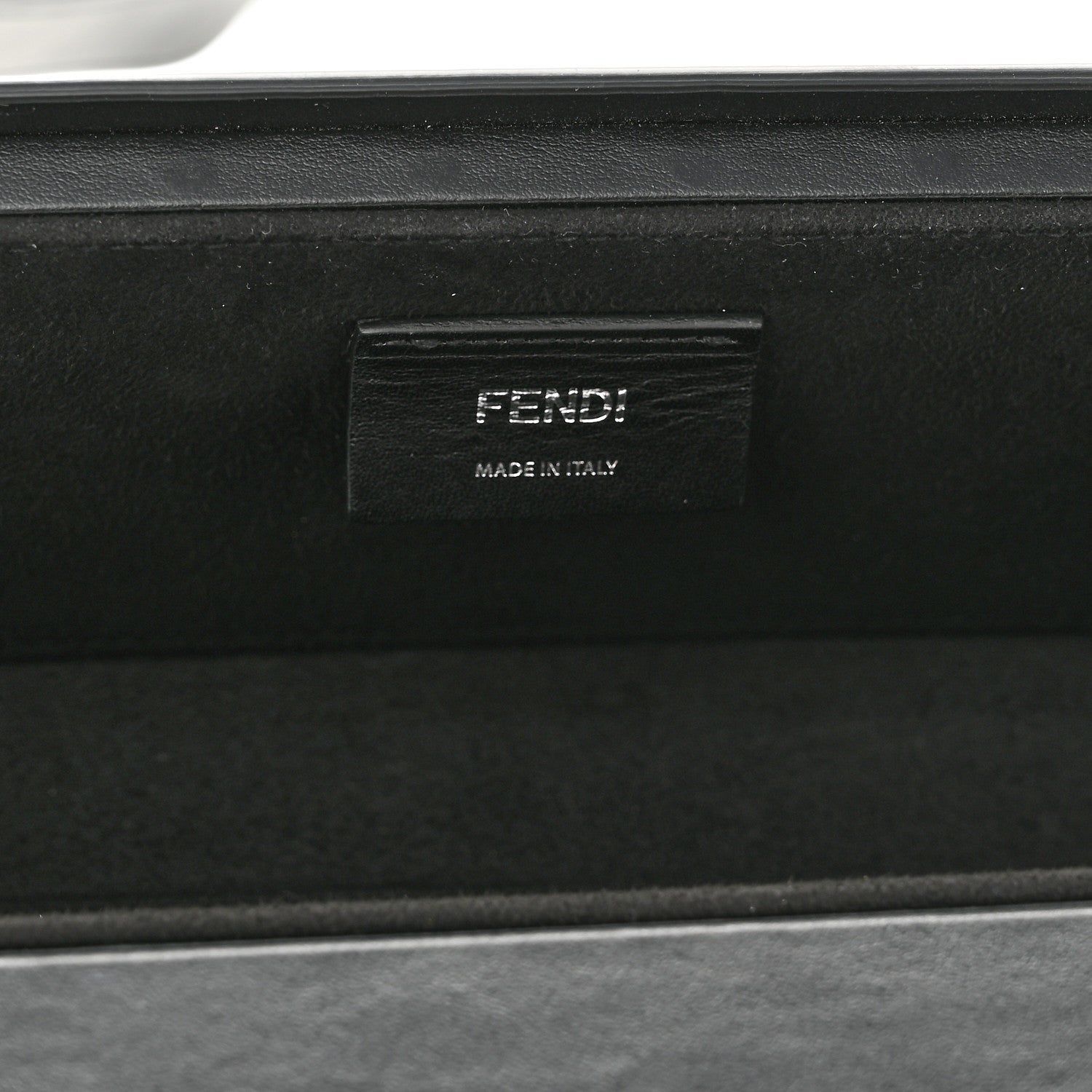 Fendi Vitello Grace Light Logo Horizontal Box Crossbody Bag Black 5 of 11