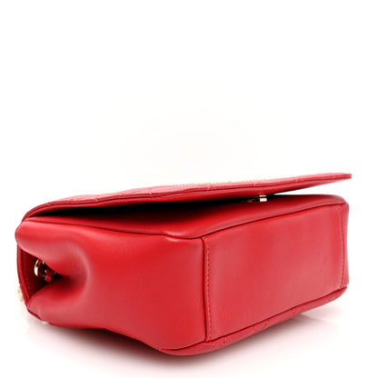 Chanel Lambskin Quilted Studded Beauty Begins Flap Red 4 of 10