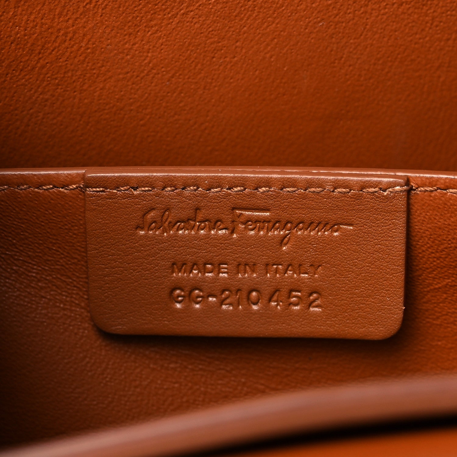 Salvatore Ferragamo Calfskin Whip Stitch Medium Margot Flap Bag Tan 6 of 9