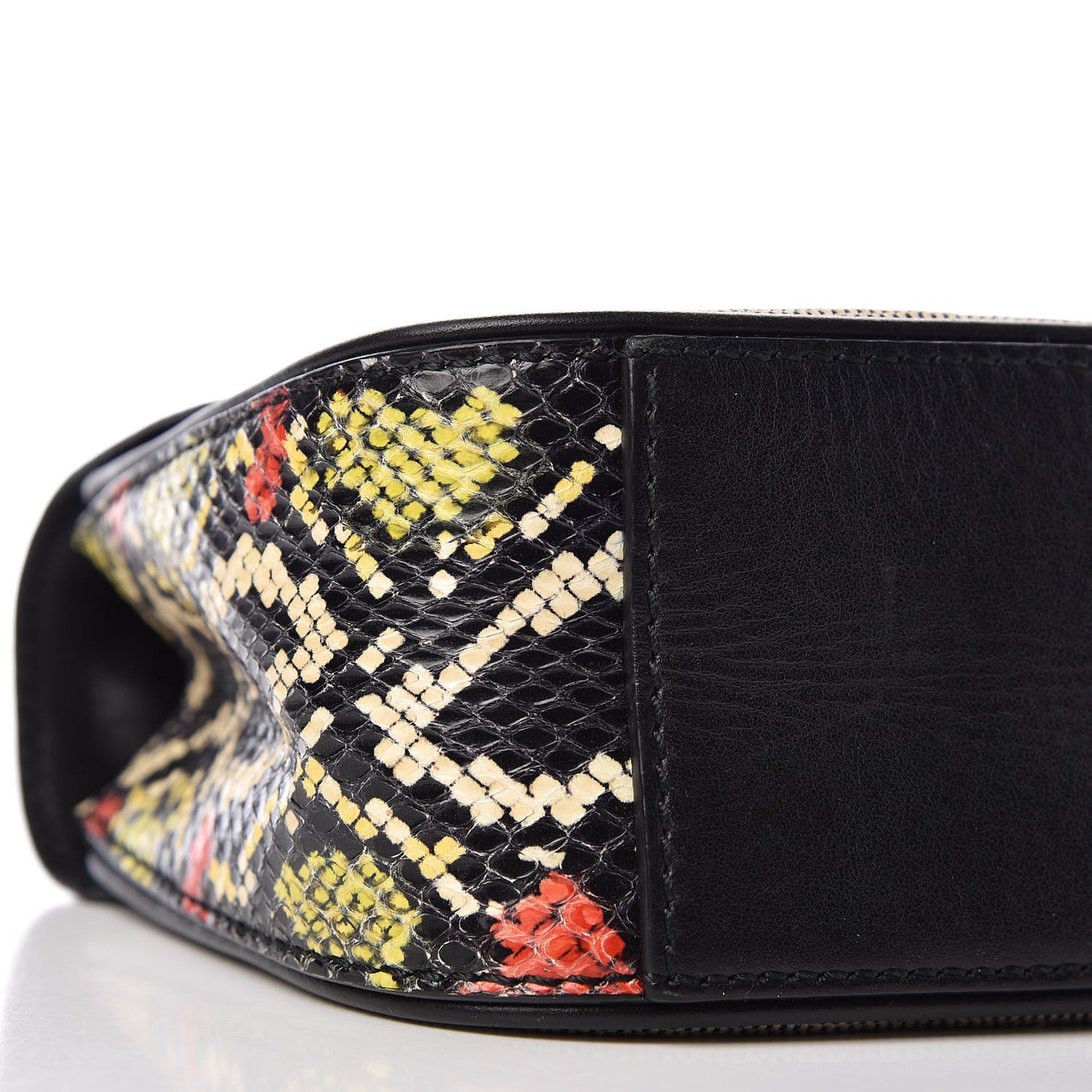 Canvas Ayers Calfskin Tiny Kent Shoulder Bag Black White