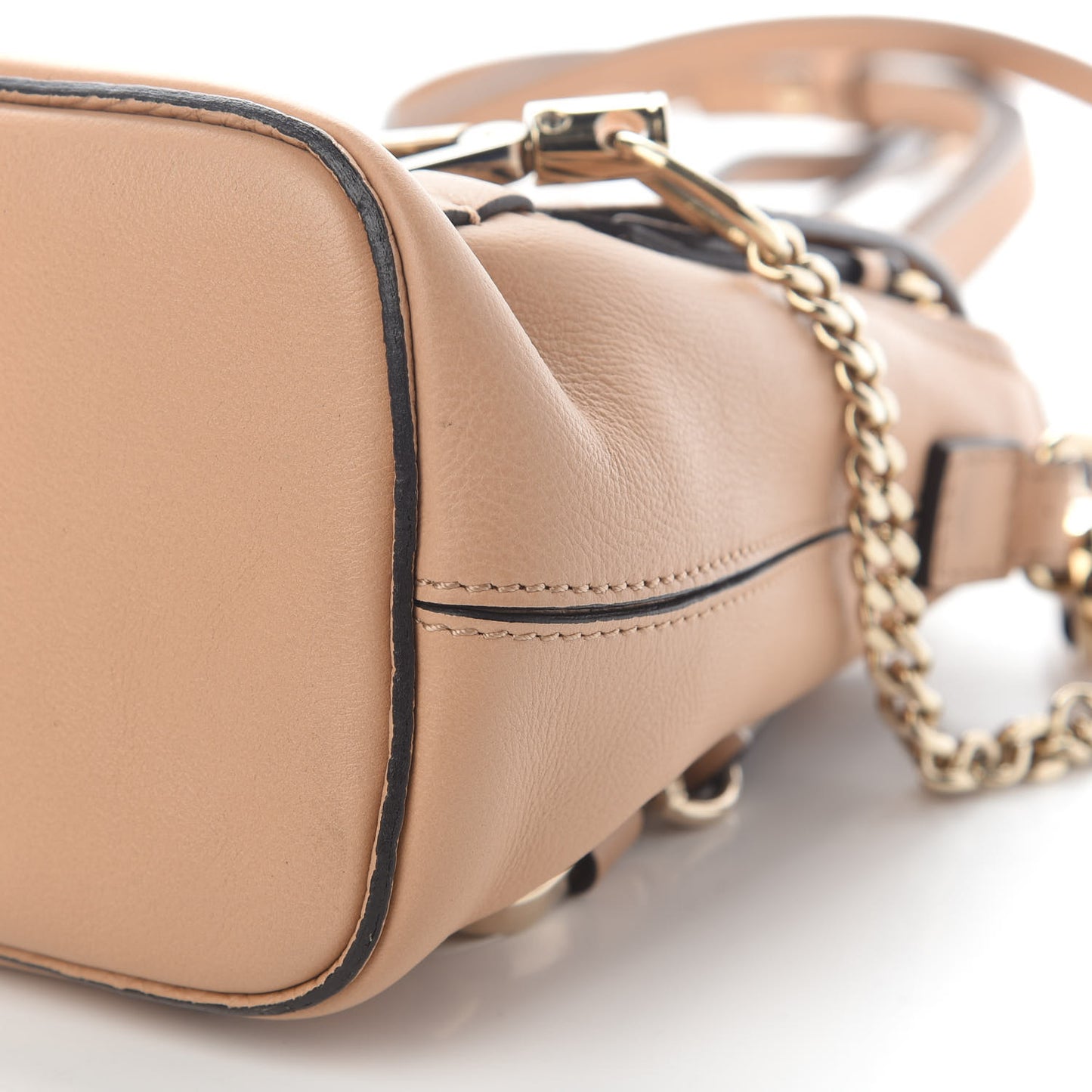Suede Calfskin Mini Faye Backpack Blush Nude
