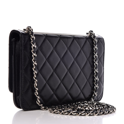 Chanel Lambskin Quilted Trendy CC Wallet On Chain WOC Black 3 of 10