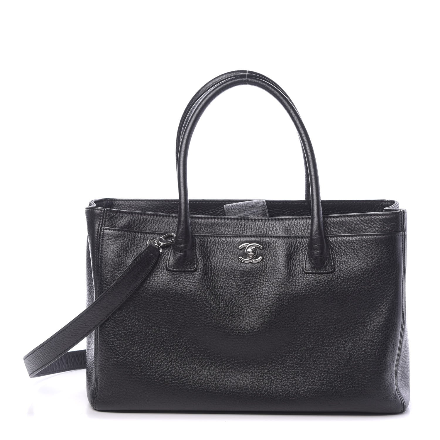 Chanel Calfskin Cerf Executive Shopper Tote Black 1 of 11