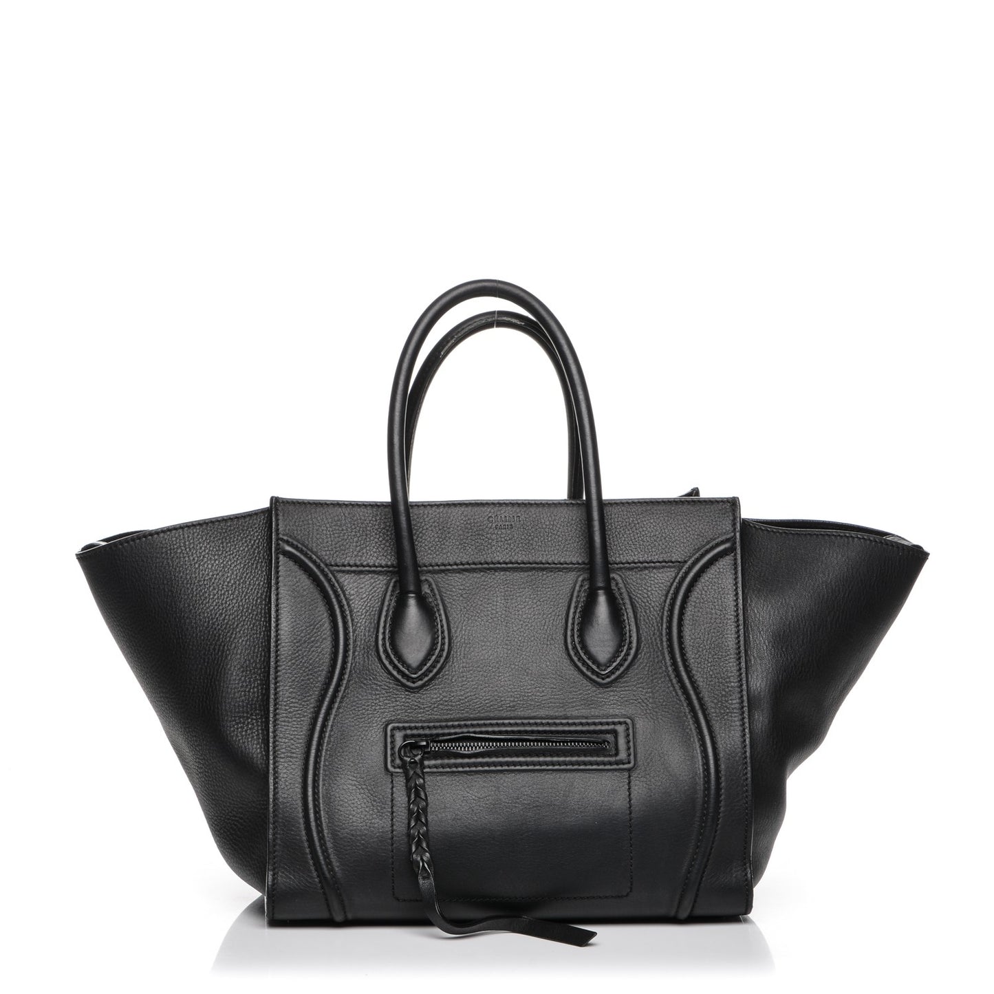 Supple Calfskin Medium Phantom Luggage Black