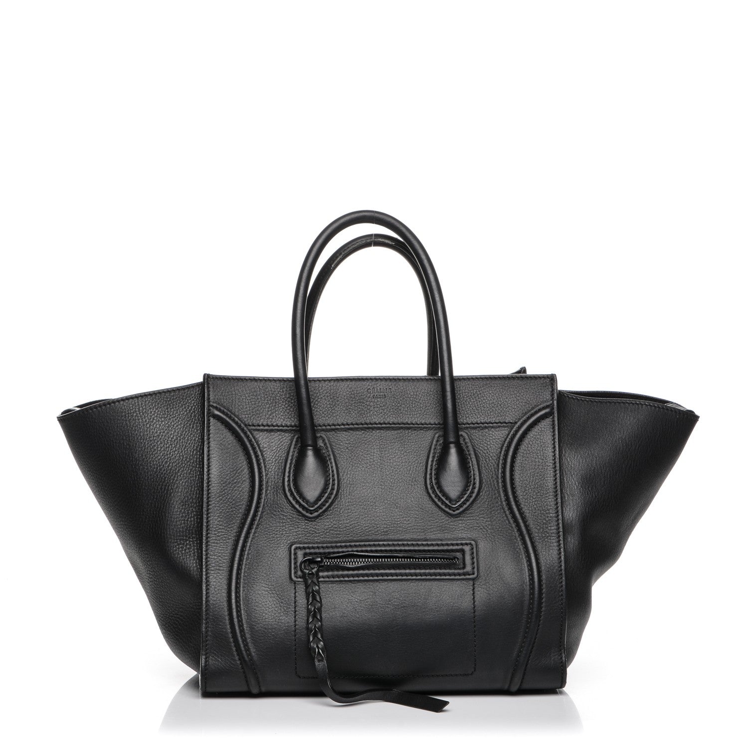 Celine Supple Calfskin Medium Phantom Luggage Black 1 of 10