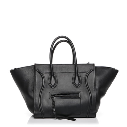 Celine Supple Calfskin Medium Phantom Luggage Black 1 of 10