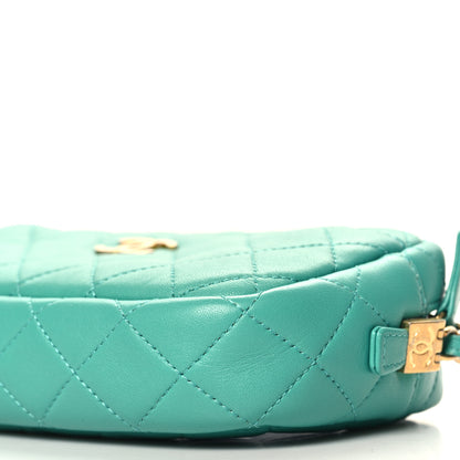 Chanel Lambskin Quilted Small Timeless Camera Case Turquoise 10 of 10