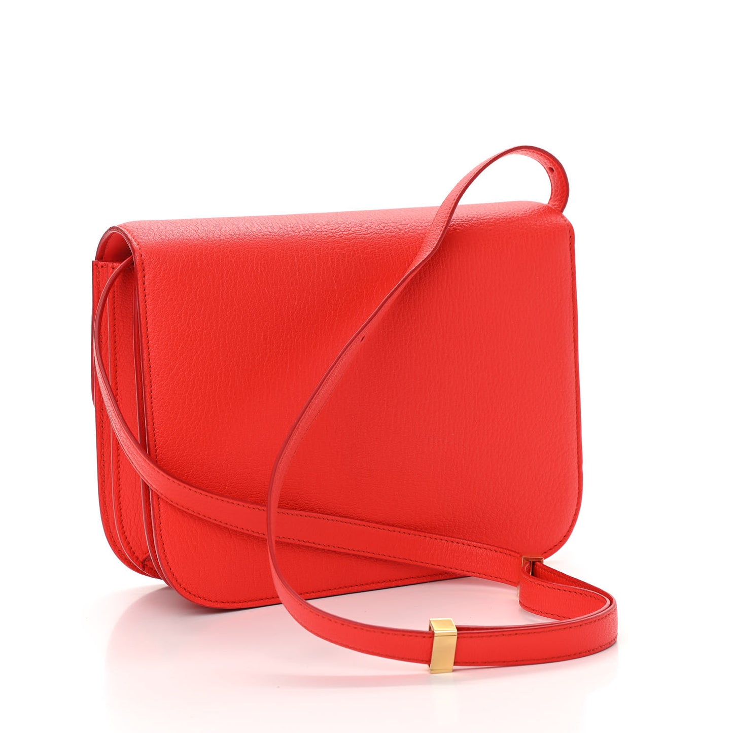 Goatskin Medium Classic Box Flap Bag Alizarin