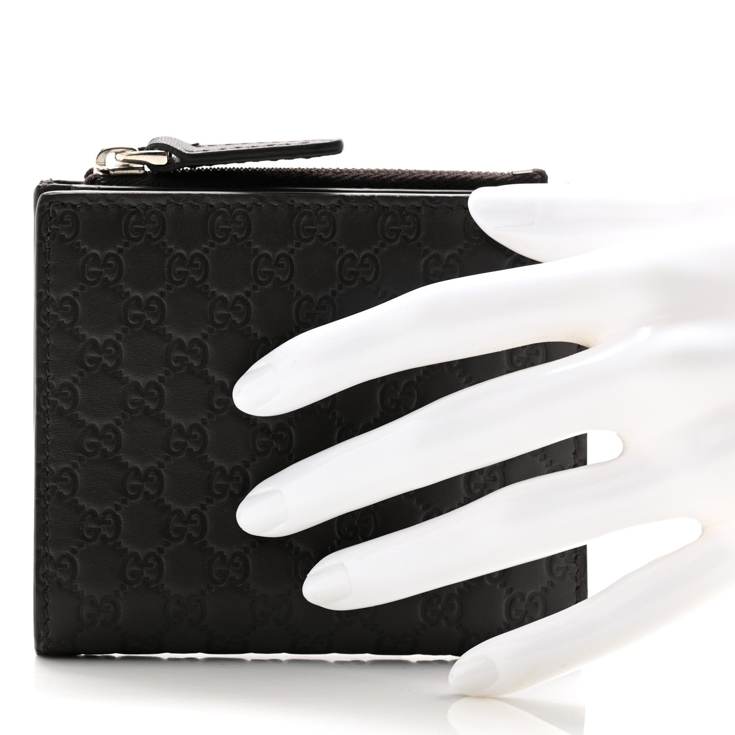 Gucci Microguccissima Snap Bi-Fold Wallet Dark Brown 2 of 7