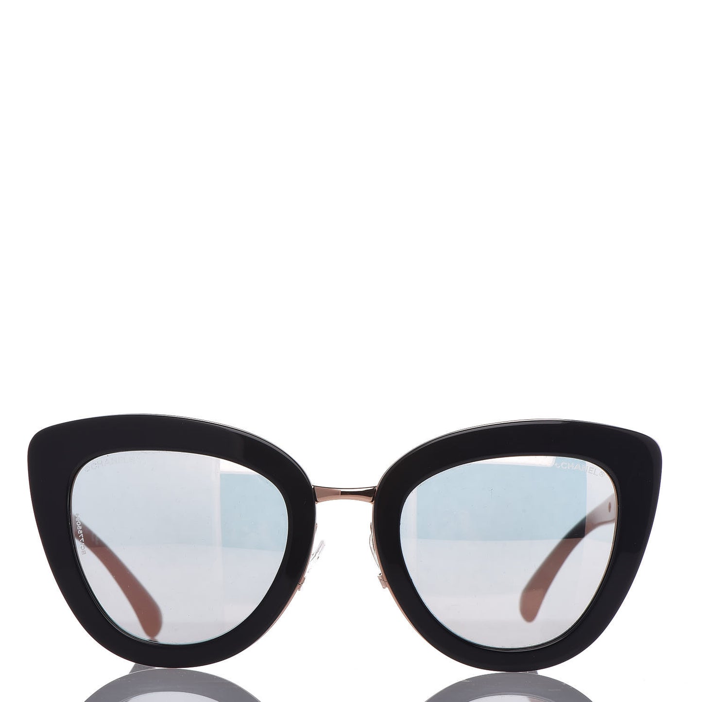 Cat Eye Quilted Sunglasses 5368 Black Pink