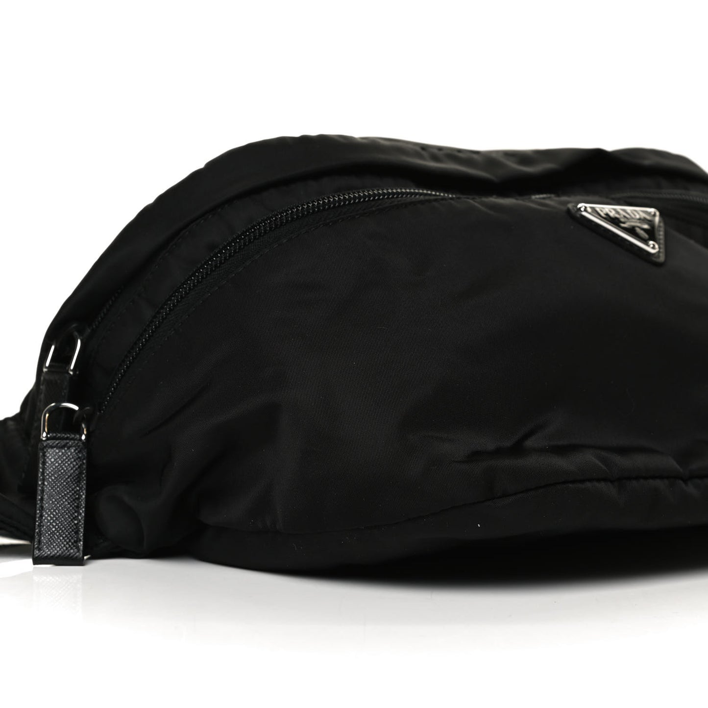 Re-Nylon Saffiano Convertible Belt Bag Black