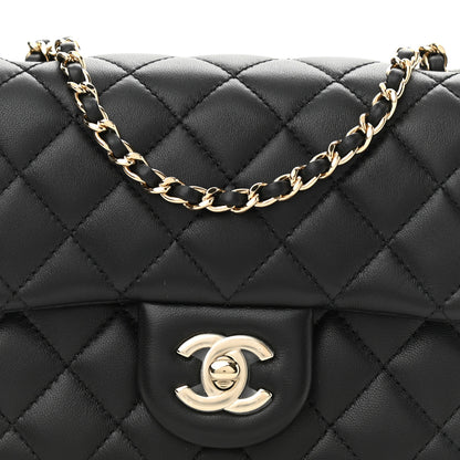Chanel Lambskin Quilted Enamel Mini Pearl Crush Flap Black 8 of 11