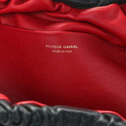 Mansur Gavriel Lambskin Cloud Clutch Black Flamma 8 of 9