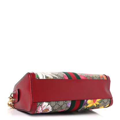 Gucci GG Supreme Monogram Flora Web Medium Ophidia Boston Red 4 of 10