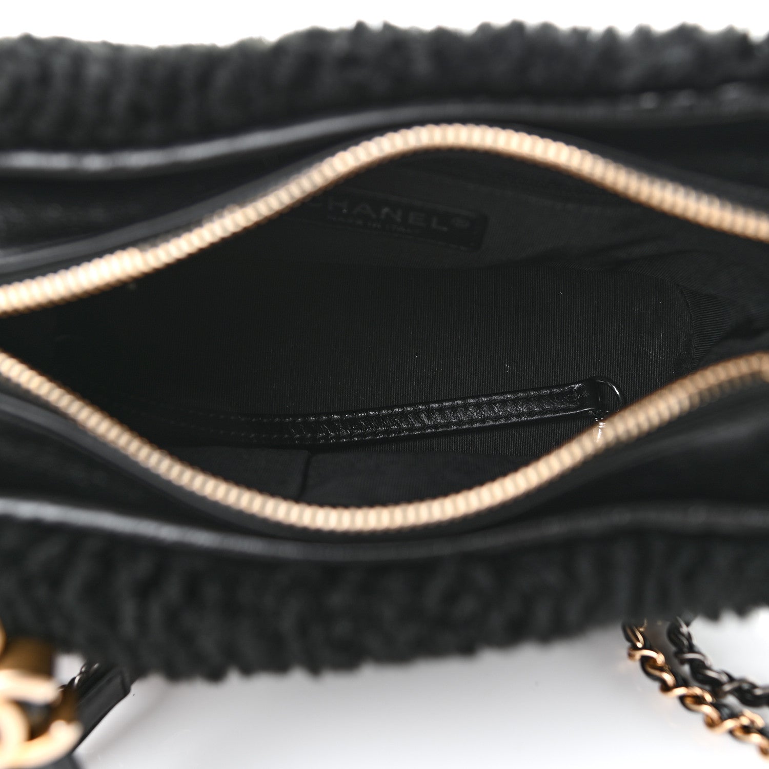 Chanel Shearling Small Gabrielle Hobo Black 5 of 10