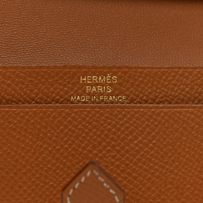 Hermes Epsom Bearn Card Holder Wallet Gold 6 of 7
