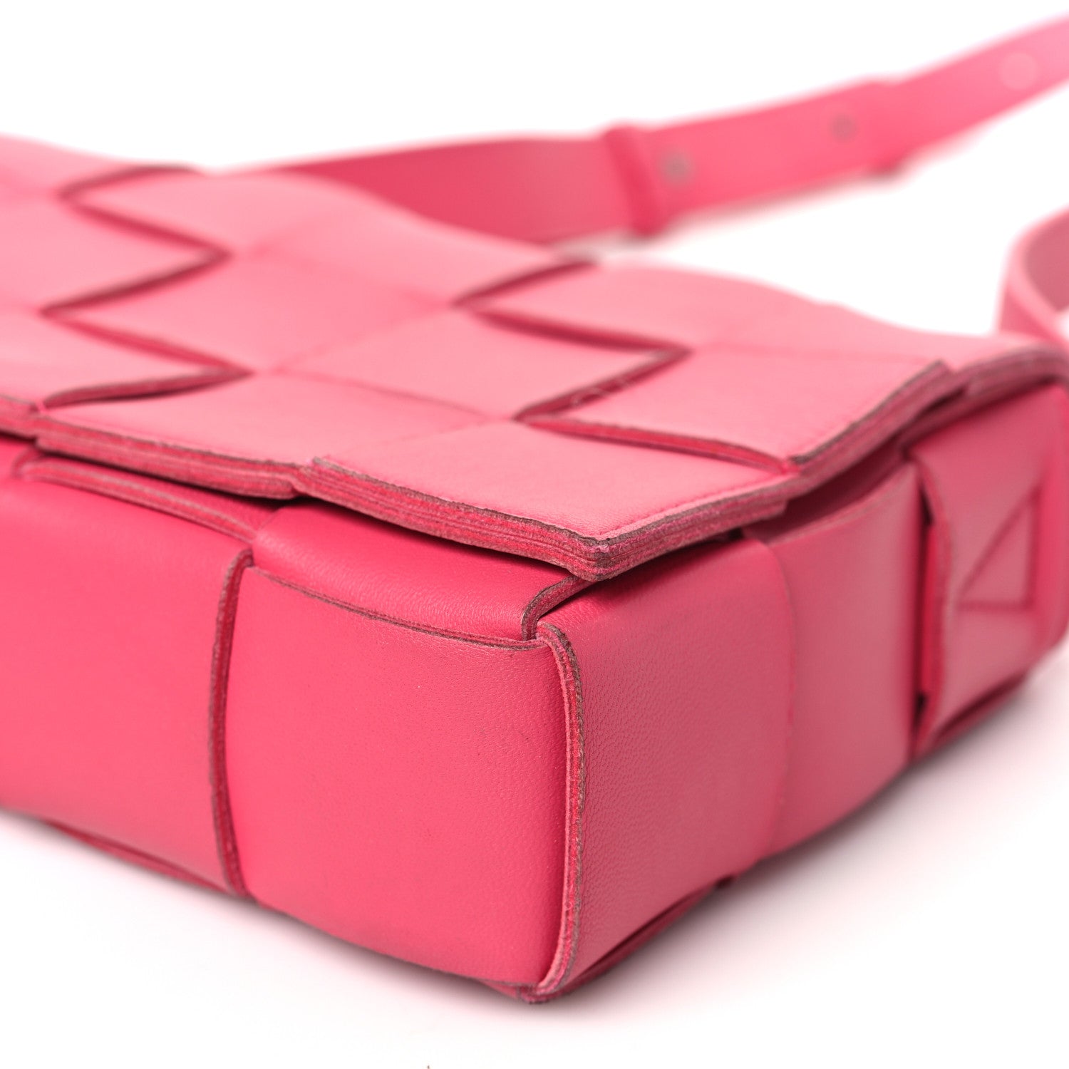 Bottega Veneta Lambskin Maxi Intrecciato Cassette Crossbody Bag Lollipop 10 of 13