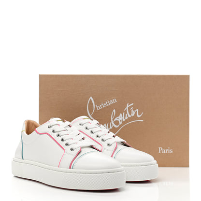 Christian Louboutin Calfskin Patent Vieirissima Flat Sneakers 38.5 White Multicolor 8 of 8