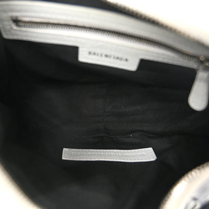 Balenciaga Agneau Arena Graffiti Small Le Cagole Shoulder Bag White Black 6 of 12