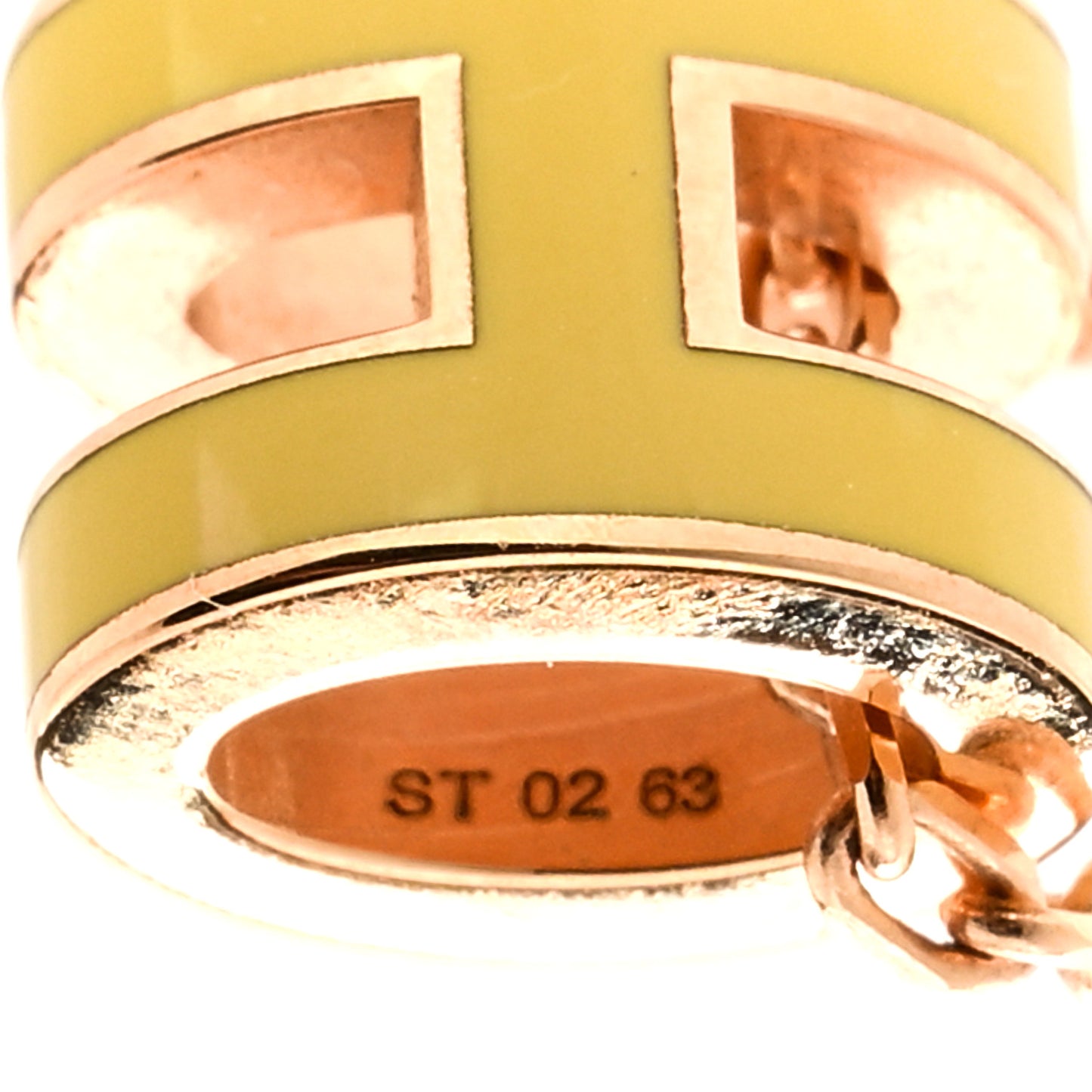 Lacquered Gold Mini Pop H Pendant Necklace Mimosa