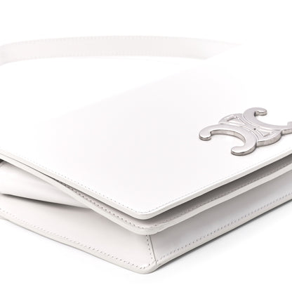 Celine Shiny Calfskin Trapeze Triomphe Bag White 11 of 12