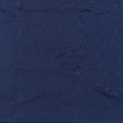 Louis Vuitton Silk Wool Monogram Shawl Night Blue 2 of 3