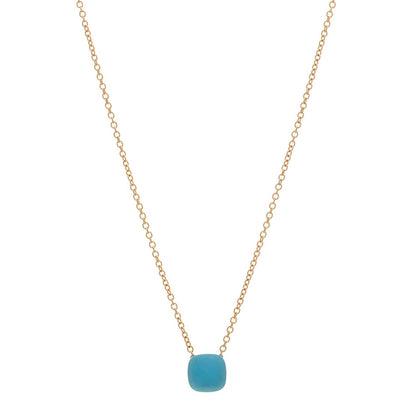 Pomellato 18K Rose White Gold Blue Topaz Nudo Gele Pendant Necklace 1 of 4