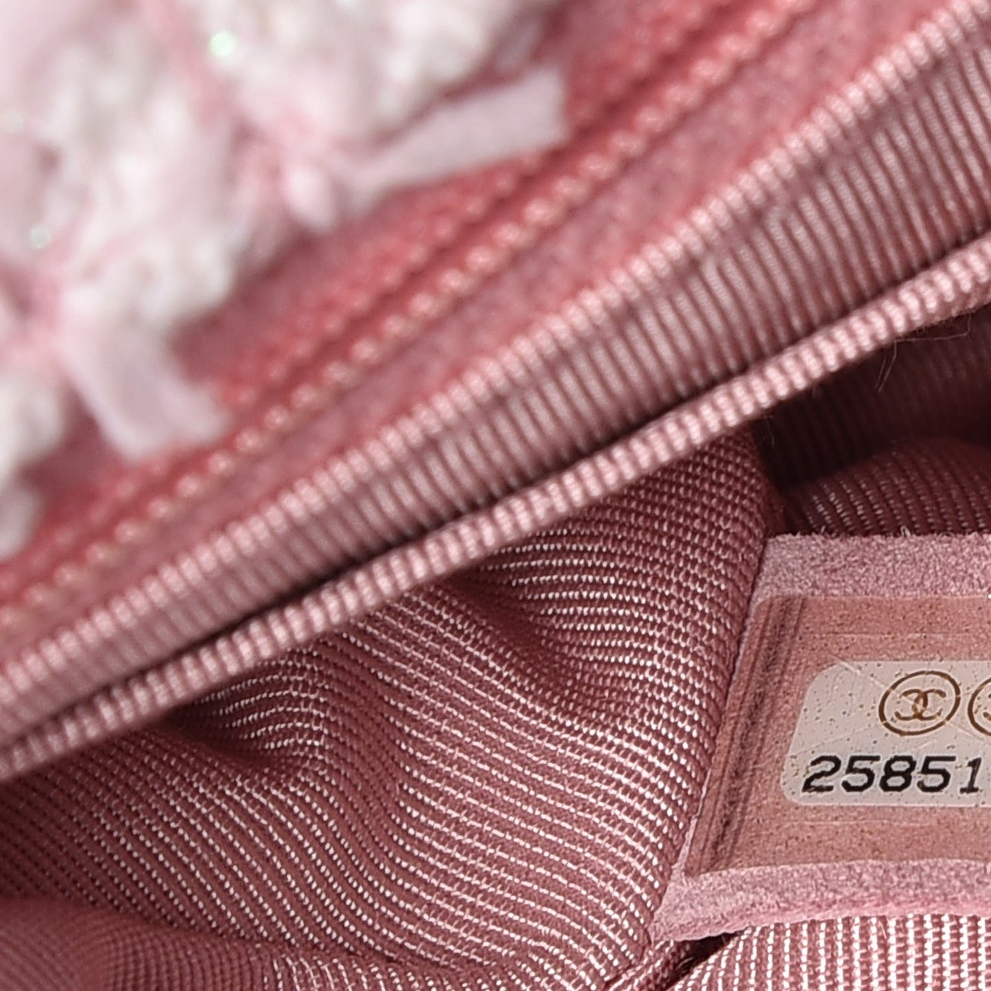 Tweed Knit Medium Flap Multicolor Pink