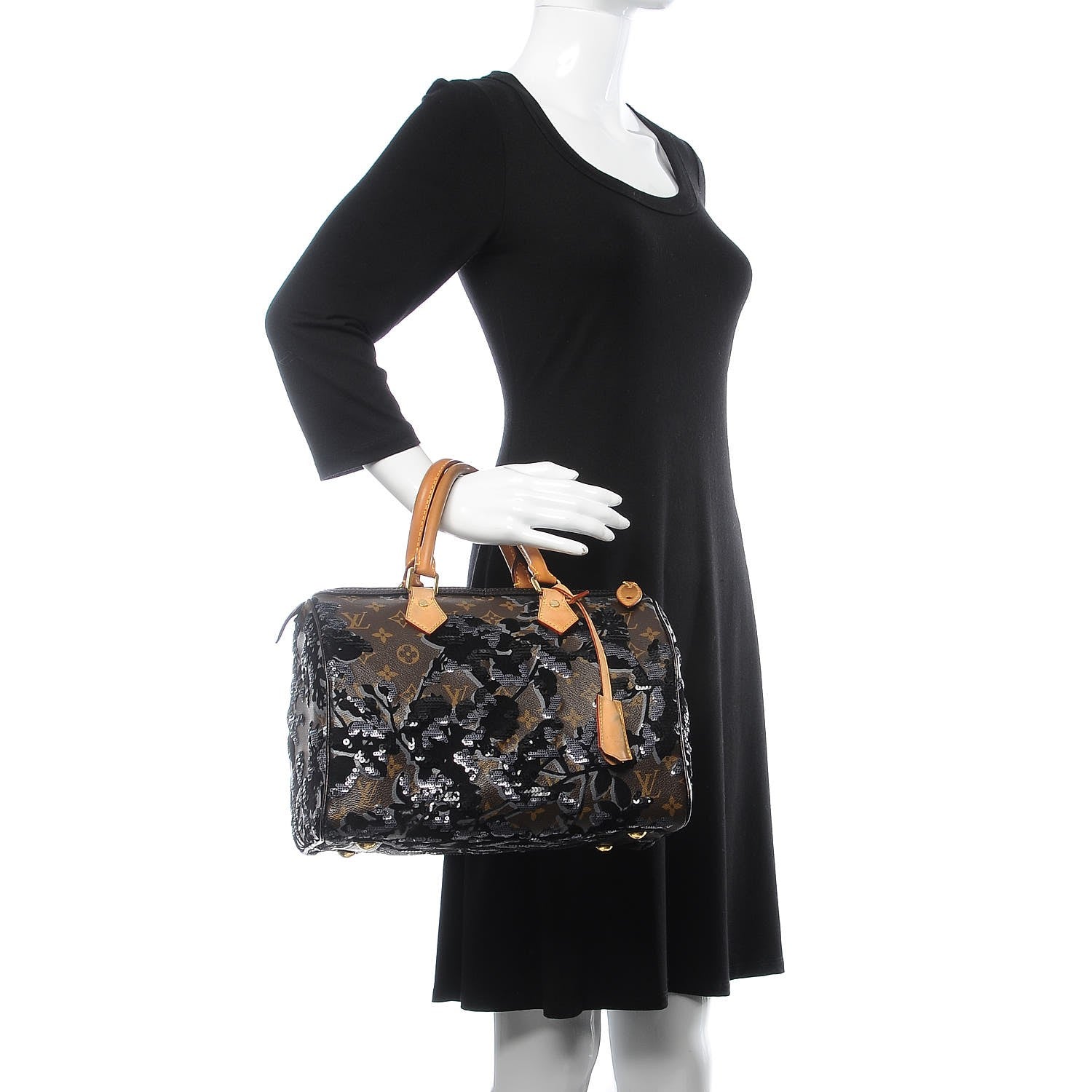 Louis Vuitton Monogram Fleur De Jais Sequins Speedy 30 2 of 9