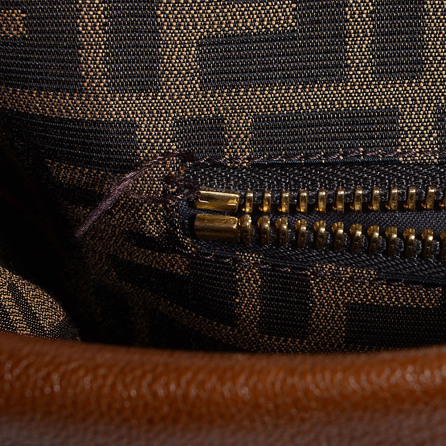 Goatskin Zucca Large Peekaboo Iconic Satchel Cuoio Tobacco Moro