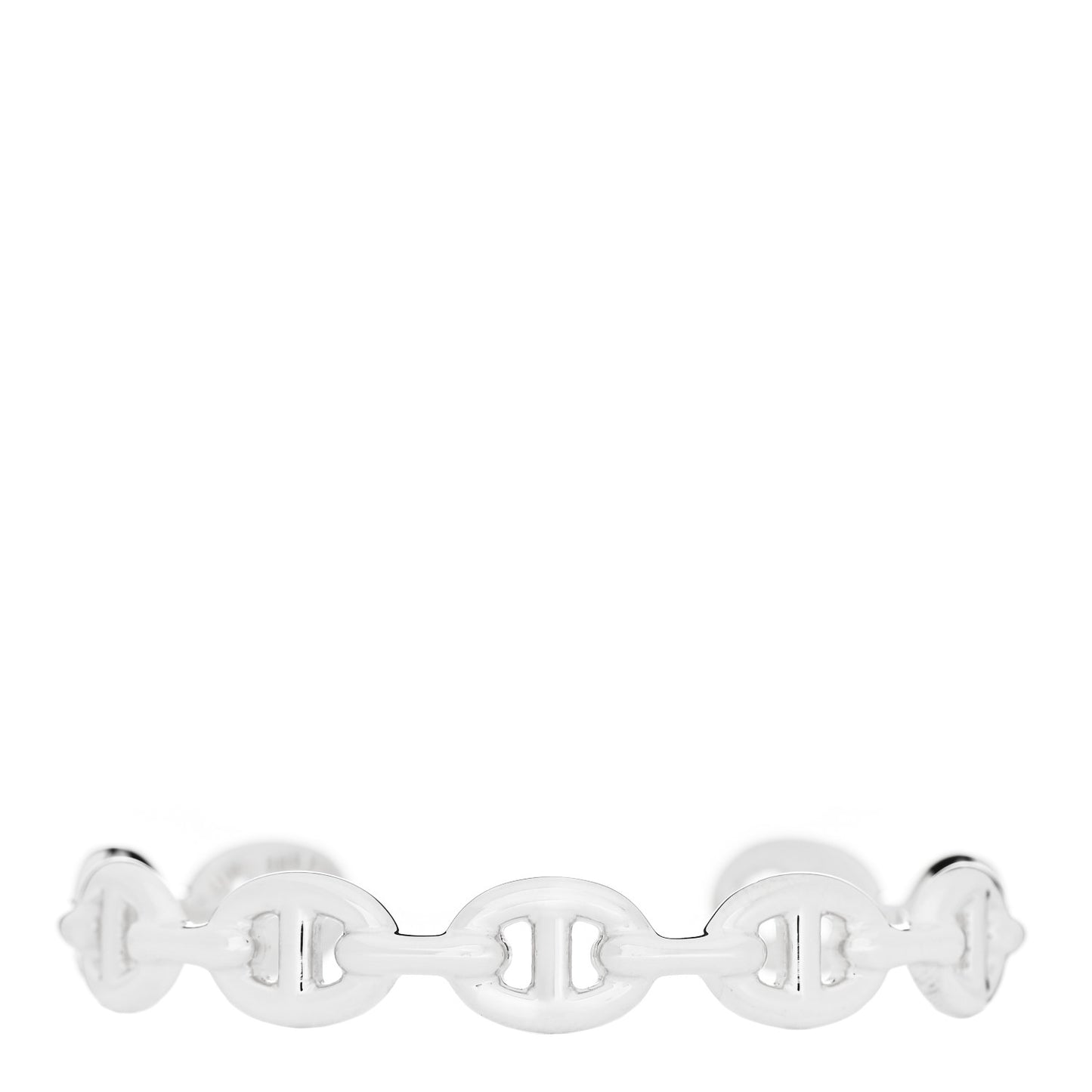 Sterling Silver MM Chaine d'Ancre Enchainee Cuff Bracelet ST
